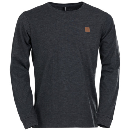 Męska koszulka Fundango Justin Longsleeve T-shirt czarny black heather