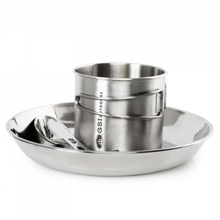 Zastawa stołowa GSI Outdoors Glacier Stainless 1 Person Set