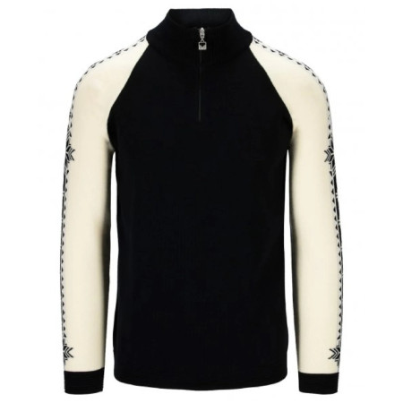 Męski sweter Dale of Norway Geilo Masc Sweater czarny/biały Black Offwhite