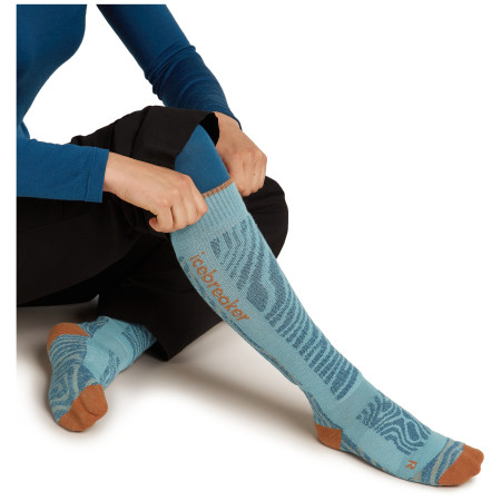 Damskie skarpety Icebreaker Women Merino Blend Ski+ Medium OTC Mountain Contour
