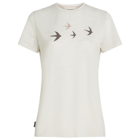 Koszulka damska Icebreaker Women Merino 150 Tech Lite SS Tee Bird Transit biały Ecru HTHR