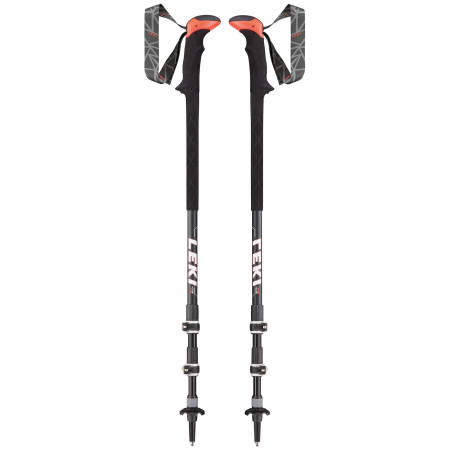 Kije trekkingowe Leki Sherpa XTG AS czerwony BlackWhiteFluorescentRed