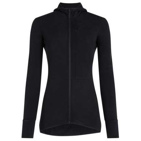 Bluza damska Icebreaker Women Merino Blend 200 RealFleece™ Descender LS Zip Hoodie czarny Black