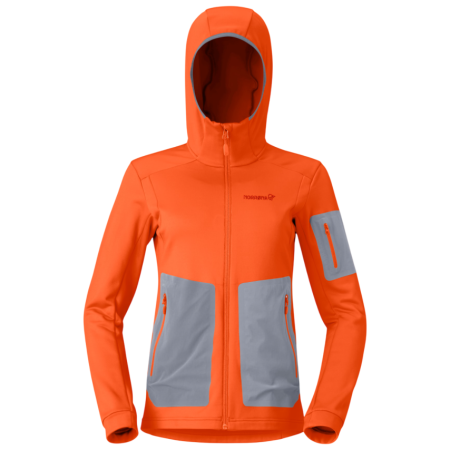 Bluza damska Norrona falketind warm2 stretch Hood pomarańczowy Arednalin