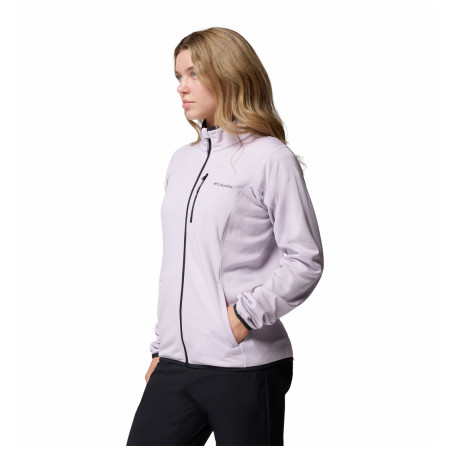 Bluza damska Columbia Essential Hike™ Grid Fleece Full Zip fioletowy Lavender Pearl, Black