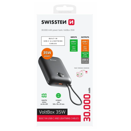 Powerbank Swissten Voltbox 35 W 30000 mAh