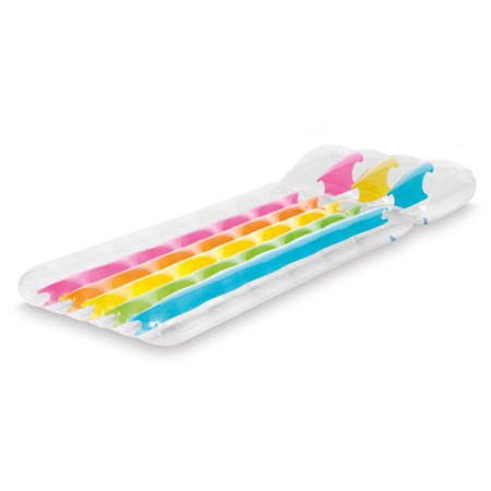 Nadmuchiwany leżak Intex Rainbow Mat biały