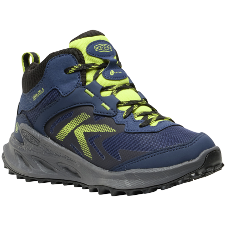 Buty dziecięce Keen Zionic Mid Wp Youth niebieski naval academy/evening primrose