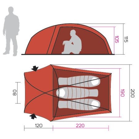 Namiot turystyczny Hannah Sett 3