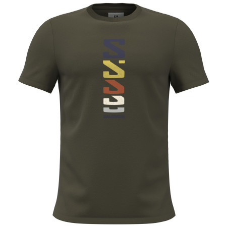 Koszulka męska Salomon Outlife Graphic Retro Type zielony OliveNight