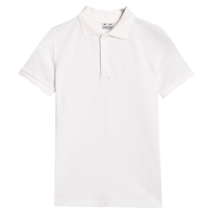 T-shirt dziecięcy 4F Polo Shirt M614 biały WHITE