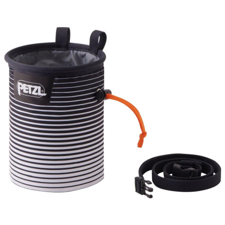 Worek na magnezję Petzl Bandi czarny/biały Sailor Stripes