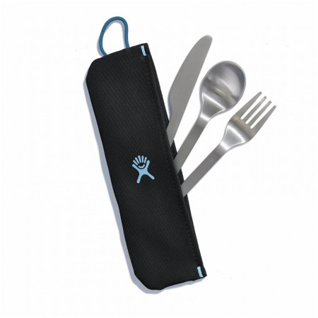 Zestaw sztućców Hydro Flask Flatware Set Stainless Pouch czarny