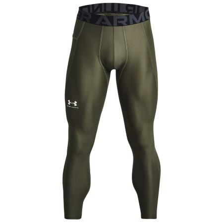 Męskie kalesony Under Armour HG Armour Leggings ciemnozielony MarineODGreen/White
