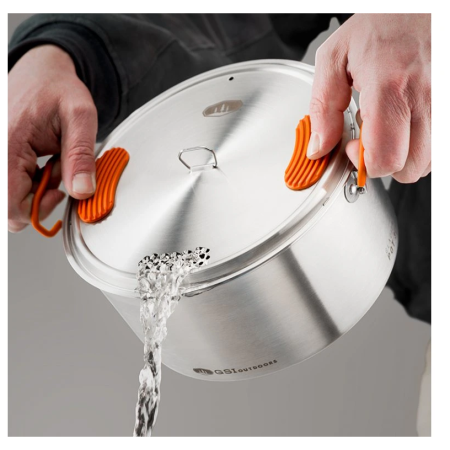 Zestaw naczyń GSI Outdoors Glacier Stainless Base Camper Medium