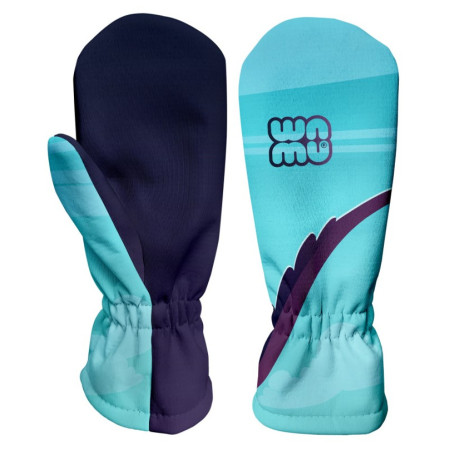 Rękawice softshellowe dziecięce WAMU Dragon Fantasy niebieski BLUE