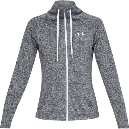 Bluza damska Under Armour Tech Twist FZ czarny Black/White/MetallicSilver