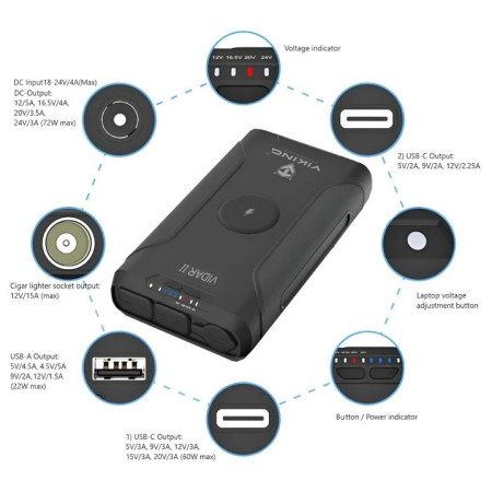 Outdoorowy powerbank Viking Technology Vidar II