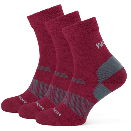 Damskie skarpety Warg Merino Hike W 3-pack bordowy Wine
