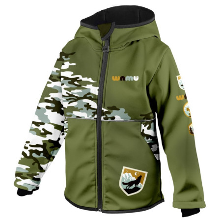 Dziecięca kurtka softshellowa WAMU Khaki khaki KHAKI
