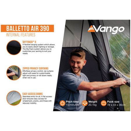 Przedsionek Vango Balletto Air 390