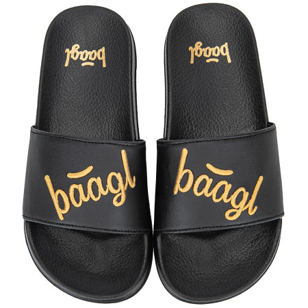 Kapcie dziecięce Baagl Logo Gold