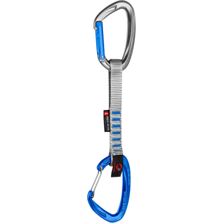 Ekspres Mammut Crag Indicator Straight/Wire srebrny/niebieski Silver/Ultramarine