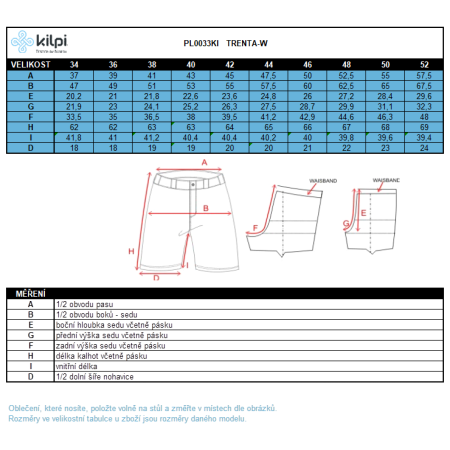 Damskie spodnie 3/4 Kilpi Trenta-W