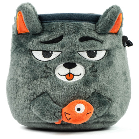 Worek na magnezję YY VERTICAL Chalk Bag Animal ciemnoszary CAT Grey