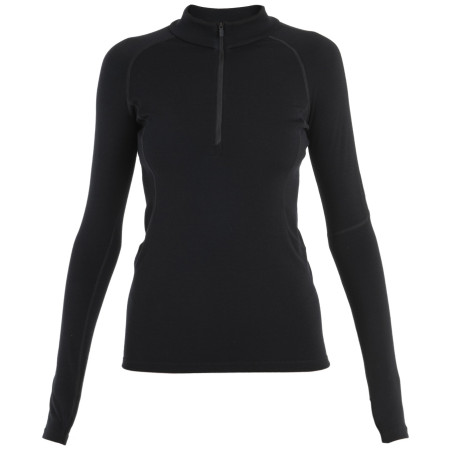 Damska koszulka Icebreaker Women 300 MerinoFine™ Polar LS Half Zip czarny Black