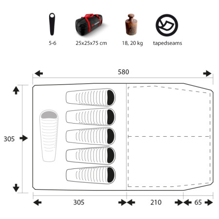 Namiot rodzinny Trimm Monzun