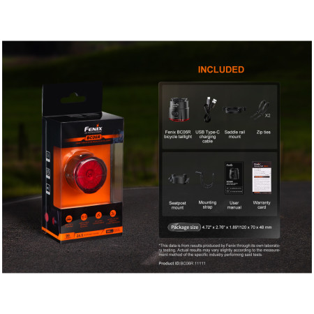 Tylna lampka błyskowa Fenix BC06R