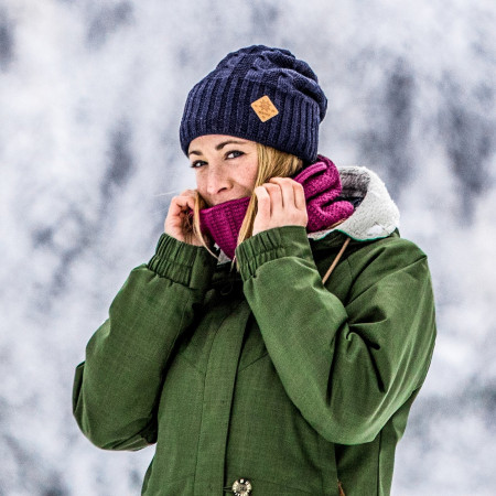 Dzianinowa czapka z merynosów Kama A107