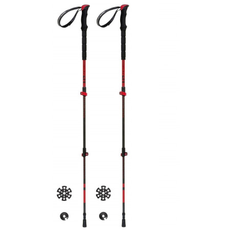 Kije trekkingowe Ferrino Nuptse czarny/czerwony
