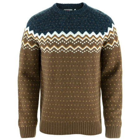 Męski sweter Fjällräven Övik Knit Sweater M brązowy Dark Oak-Navy