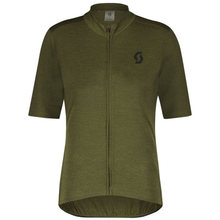 Męska koszulka kolarska Scott Gravel Merino SS zielony fir green/black