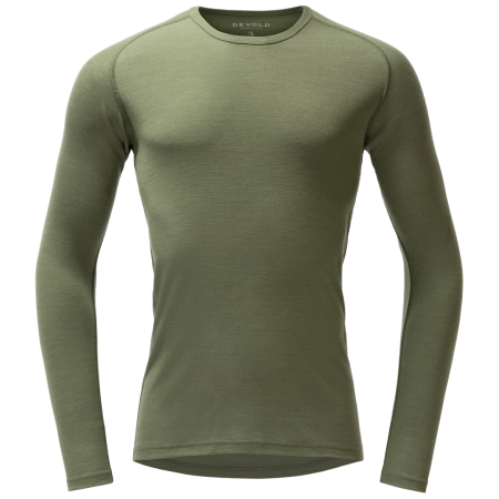 Męska koszulka Devold Adventure Merino 190 Shirt Man jasne khaki Lichen