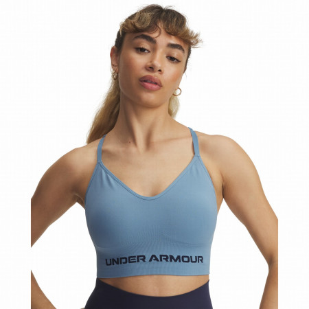 Sportowy biustonosz Under Armour Vanish Seamless Low Bra niebieski/szary Blue