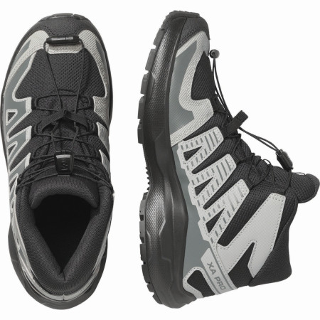 Buty dziecięce Salomon Xa Pro Mid Wp J Black-Sedona Sage-Wrought Iron