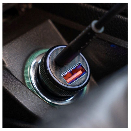 Adapter Swissten Mini Car Charger USB-C PD + USB-A, 20W + cabel USB-C / USB-C, 1 m