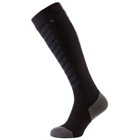 Wodoodporne skarpety SealSkinz MTB Thin Knee czarny Black/Anthracite/Charcoal