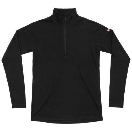 Damska koszulka Devold Breeze Plus Merino 200 Zip Neck Wmn czarny BLACK