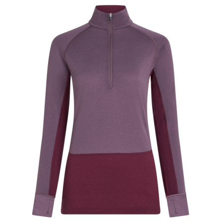 Damska koszulka Icebreaker Women Mer 200 ZoneKnit LS Half Zip fioletowy Dkber/Greplu/Cb