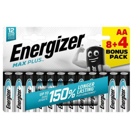 Baterie Energizer Max Plus AA/12 8+4 srebrny