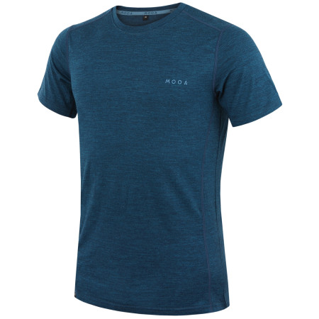 Koszulka męska MOOA MerinoSilk 160 short niebieski lagoon blue melange