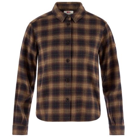 Koszula damska Fjällräven Övik Boxy Flannel Shirt W brązowy Black-Wood Brown