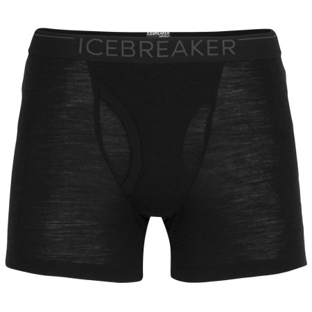 Męskie bokserki Icebreaker 175 Everyday Boxers wFly czarny Black