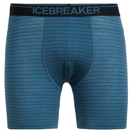 Męskie bokserki Icebreaker Mens Anatomica Long Boxers niebieski Thunder/Black/Stripe