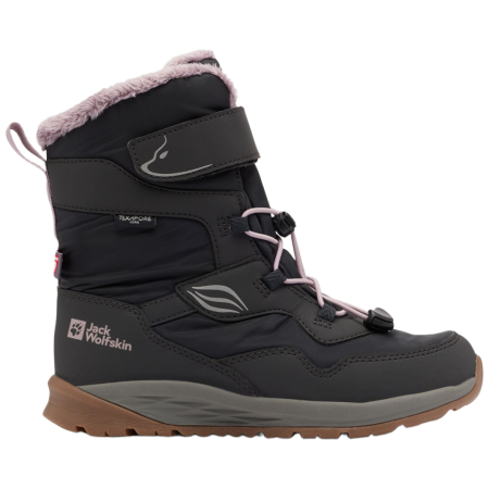 Dziecięce buty zimowe Jack Wolfskin Polar Bear-G Texapore High Vc K - Phantom czarny/różówy phantom