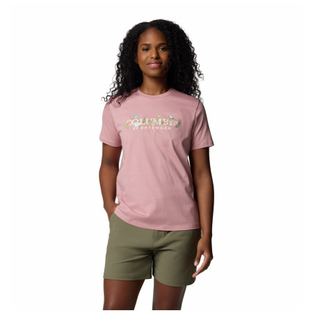 Koszulka damska Columbia Boundless Beauty™ Logo Short sleeve Tee różowy/żółty Eraser Pink, Outback Critters